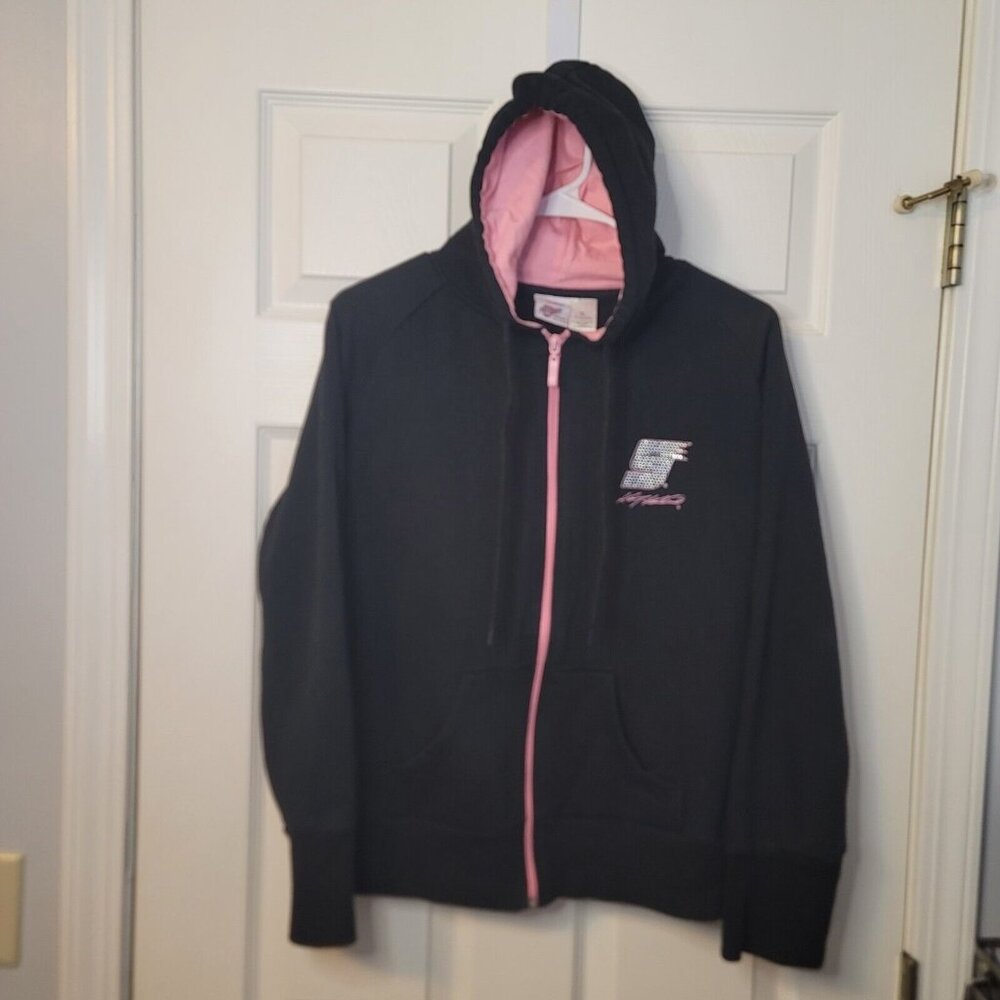 Nascar Winners Circle #5 Kasey Kahne Ladies Full Zip Hooded Jacket Black/Pink S